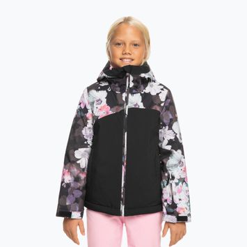 Дитяча сноубордична куртка ROXY Greywood Girl true black blurred flower