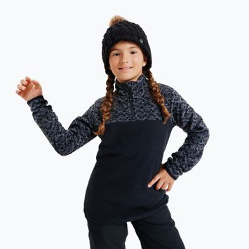 Кофта дитяча ROXY Whitecamp Half Zip Girl true black roxygram tonal