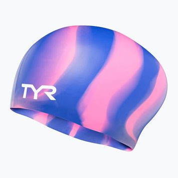 Шапочка для плавання TYR Multi-Color Long Hair Silicone purple/pink