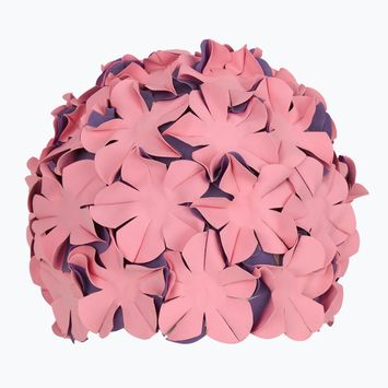 Шапочка для плавання жіноча Fashy Flowers rose / purple