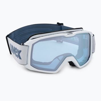 Маска лижна UVEX Elemnt FM white mat/mirror silver blue 55/0/640/1030