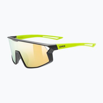 Окуляри сонцезахисні дитячі UVEX Skyryse Jr black/yellow matt/mirror yellow