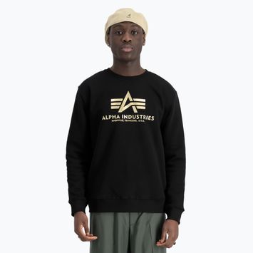 Кофта чоловіча Alpha Industries Basic Carbon black/gold