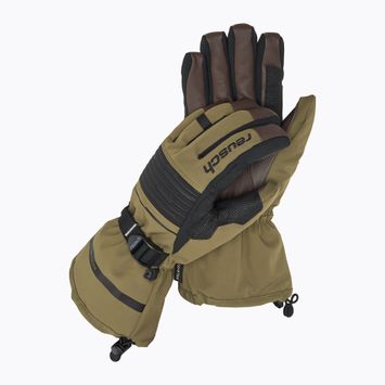 Гірськолижні рукавиці Reusch Isidro GTX оливкова/темно-коричнева