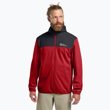 Куртка софтшел чоловіча Jack Wolfskin Feldberg Hoody adrenaline red