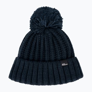 Жіноча зимова шапка Jack Wolfskin Highloft Knit Beanie нічна синя