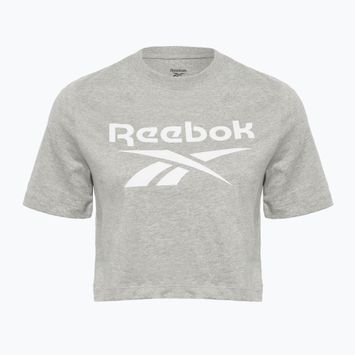 Футболка жіноча Reebok Identity Big Logo Crop Tee medium grey heather