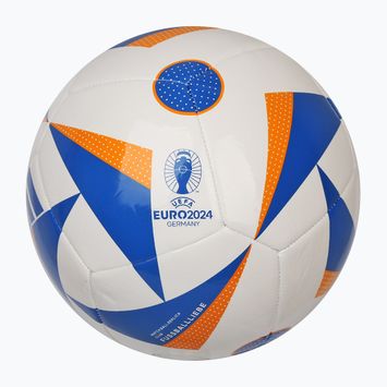М'яч футбольний adidas Fussballiebe Club white/glow blue/lucky orange розмір 5