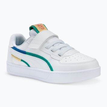 Кросівки дитячі PUMA Caven 2.0 Ready, Set, Better AC+ PS puma white/cobalt glaze/sparkling green