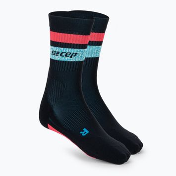 Шкарпетки компресійні бігові чоловічі CEP Miami Vibes 80's black/blue/pink