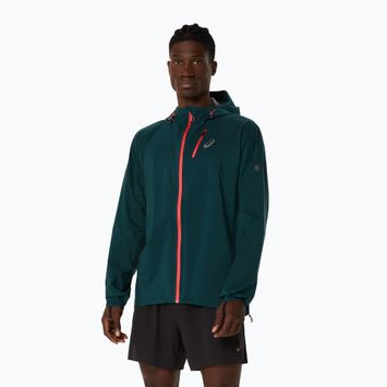 Чоловіча водонепроникна бігова куртка ASICS Fujitrail Elite саксонський зелений