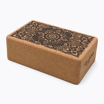Блок для йоги  Yoga Design Lab Cork Yoga коричневий  BL-Cork-Mandala Black