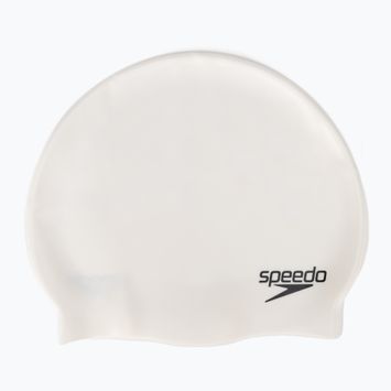 Шапочка для плавання Speedo Plain Flat Silicone біла 8-709910010