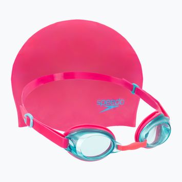Набір для плавання дитячий Speedo Jet V2 Czepek + Okulary fluo orange/pink assorted