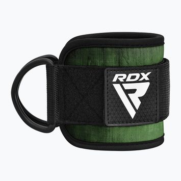 Напульсники для важкої атлетики з тримачами на щиколотку RDX A4 Ankle Straps For Gym Cable Machine army green