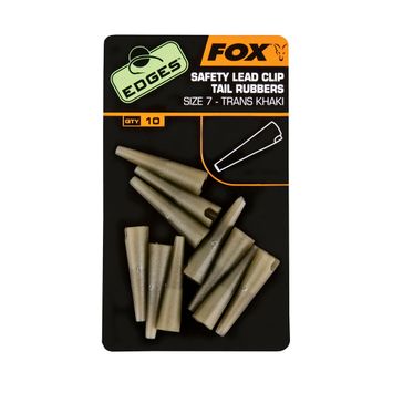 Захист для безпечних кліпс Fox International Edges Lead Clip Tail Rubbers 10 шт. Trans хакі CAC478