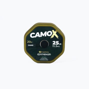 Плетена волосінь коропова RidgeMonkey Connexion CamoX Stiff Coated Hooklink коричнева RMT319