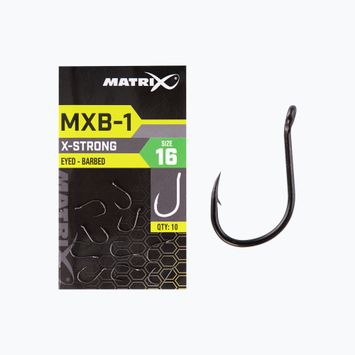 Гачки для methody Matrix MXB-1 Barbed Eyed 10 шт. чорні GHK152