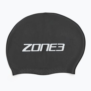 ZONE3 Шапочка для плавання з довгим волоссям чорна