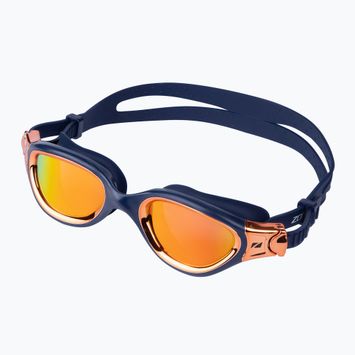 Окуляри для плавання ZONE3 Venator-X navy/copper/polarised revo gold