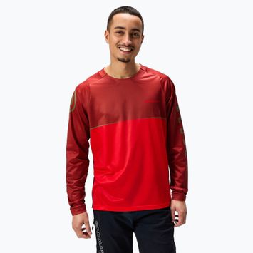 Лонгслів велосипедний чоловічий Endura Core Printed flame red