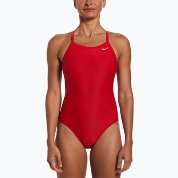Купальник суцільний жіночий Nike Solid Racerback university red