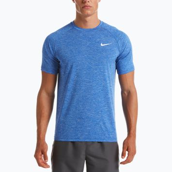 Футболка тренувальна чоловіча Nike Heather синя NESSA589-494