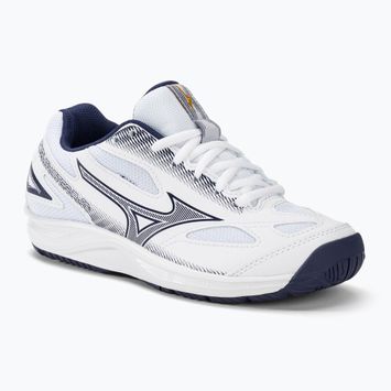 Кросівки для гандболу дитячі Mizuno Stealth Star 2 Jr white/blueribbon/mpgold