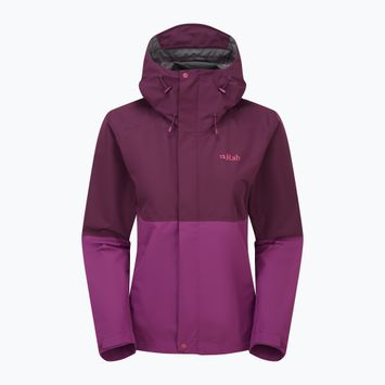 Куртка-дощовик жіноча Rab Downpour mulberry/plum