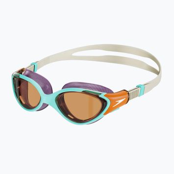 Окуляри для плавання жіночі Speedo Biofuse 2.0 marine blue/pumpkin spice/pale tan
