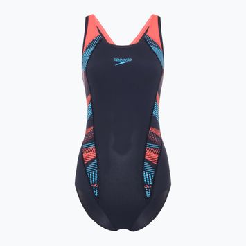 Купальник суцільний жіночий Speedo Placement Laneback zoom boom placement/true navy