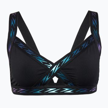 Верхня частина купальника Speedo Solid Logo Elastic Cross Front Top anthracite