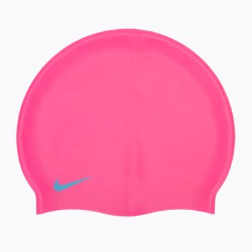 Шапочка для плавання дитяча Nike Solid Silicone рожева TESS0106-670