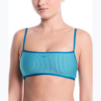 Верхня частина купальника Nike Ripple Texture Bralette Classic Bikini bleached turquoise