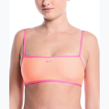 Верхня частина купальника Nike Ripple Texture Bralette Classic Bikini pink glow