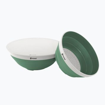 Посуд Outwell Collaps Bowl And Colander Set зелено-білий 651114
