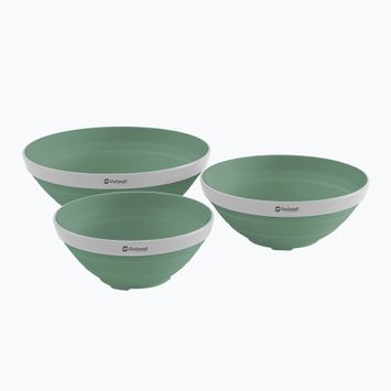 Посуд Outwell Collaps Bowl Set зелено-білий 651118