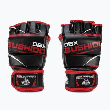 Рукавиці тренувальні для MMA та тренувань на мішку DBX BUSHIDO чорно-червоні E1V6-M