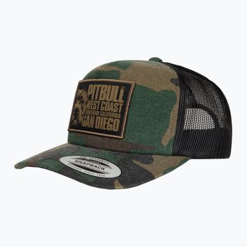 Чоловіча кепка Pitbull West Coast Mesh Snapback ,,Blood Dog" Camo Trucker дерево/чорний