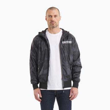 Куртка чоловіча Pitbull Athletic Logo Hooded Nylon all black camo
