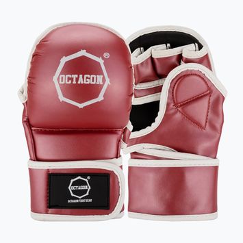 Рукавиці греплінгові Octagon Metallic MMA red