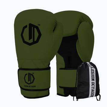 Рукавиці боксерські Octagon Legion Enforcer + Мішок dark green