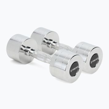 Гантелі хромовані TREXO 2x6 кг срібний