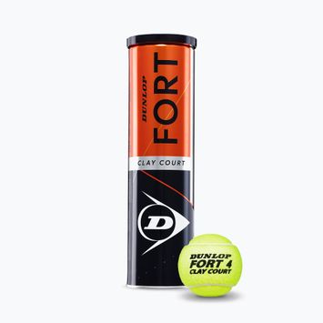 Тенісні м'ячі Dunlop Fort Clay Court 4B 18 x 4 шт. жовті 601318