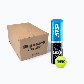 Тенісні м'ячі Dunlop ATP 18 x 4  шт. жовті 601314