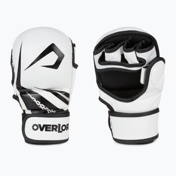 Грейплінгові рукавиці Overlord Sparring MMA шкіряні білі 101003-W/M