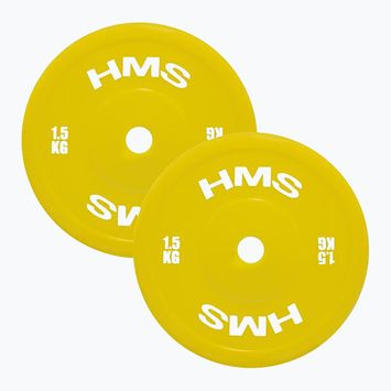 Гиря олімпійська HMS TPP01 2 x 1,5 кг жовта