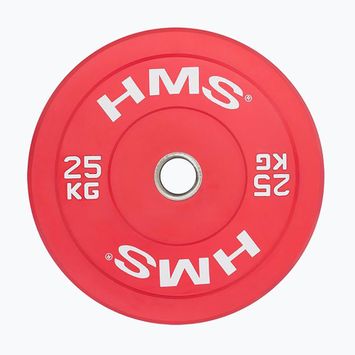 Диски бамперові олімпійські HMS CBR25 червоні