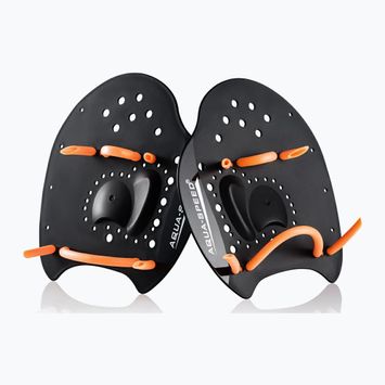 Лопатки для плавання AQUA-SPEED Skill Paddle чорні/помаранчеві