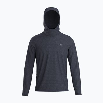 Чоловічий лонгслів Arc'teryx Cormac Hoodie чорний сапфіровий верес